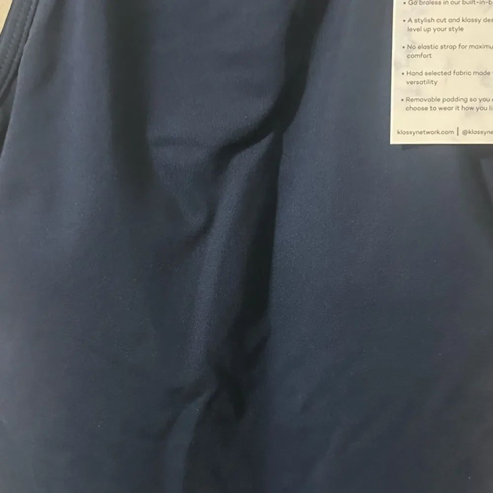 Nwt Klassy Network Navy Padded Bodysuit Xs — image 4 of 7